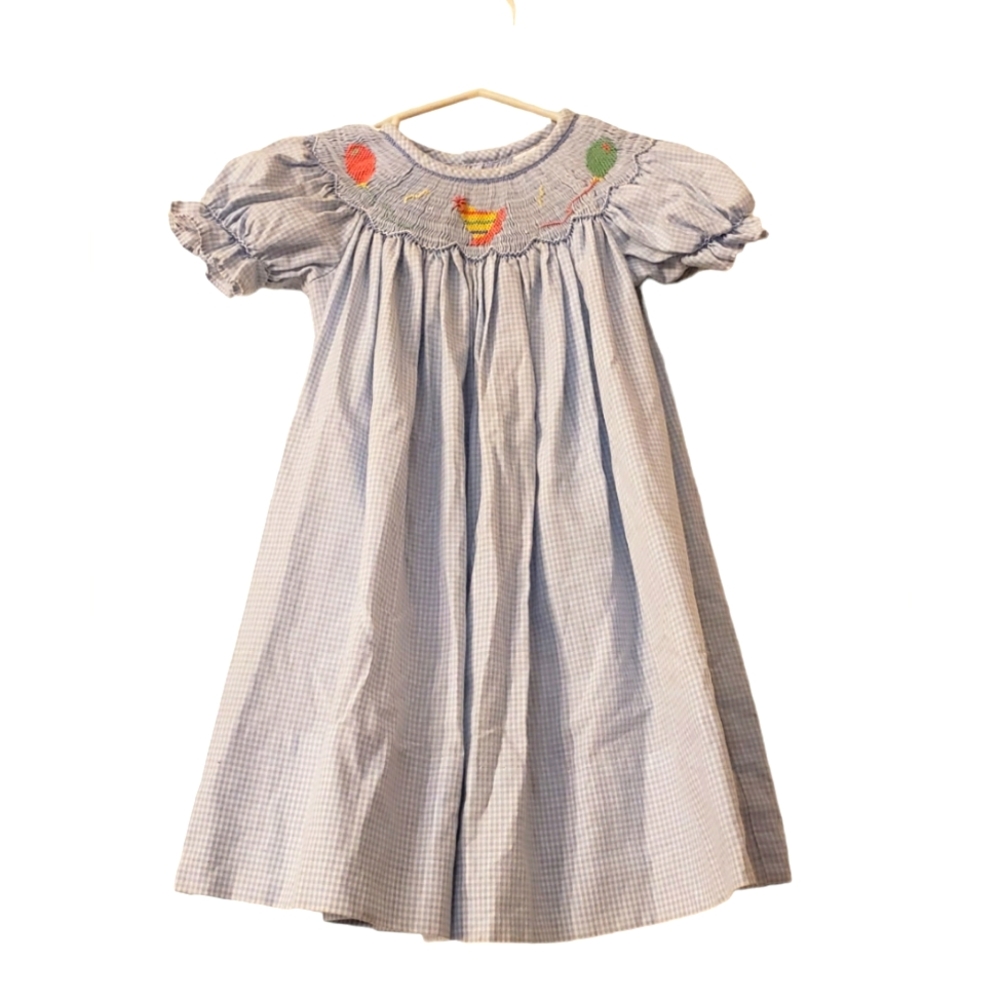 Baby girl birthday smocked dress